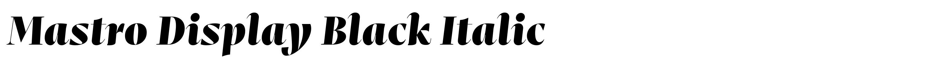 Mastro Display Black Italic